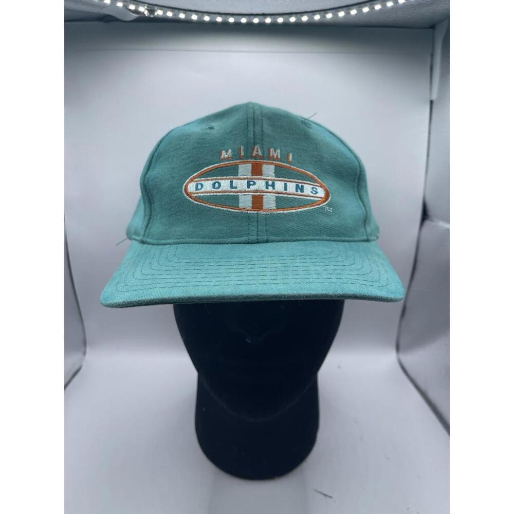 Vintage Miami Dolphins Team NFL Snapback Cap Hat Aqua/Orange Sports Specialties